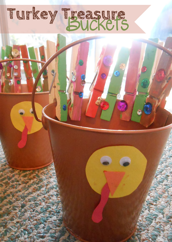 Turkey Treasure Buckets | Great Thanksgiving Activity for Kids!
