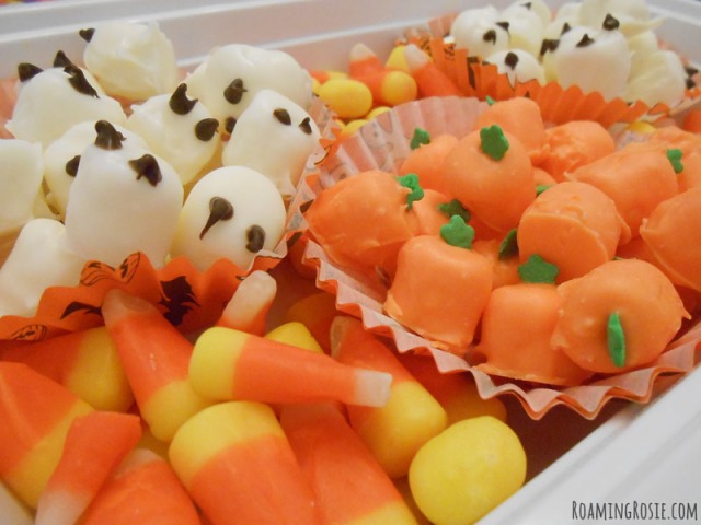 Chocolate Covered Halloween Ghost and Pumpkin Mini Marshmallows 