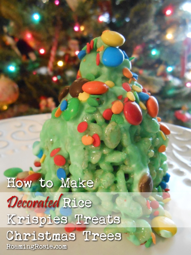 How to Make Rice Krispies Treats Christmas Trees 