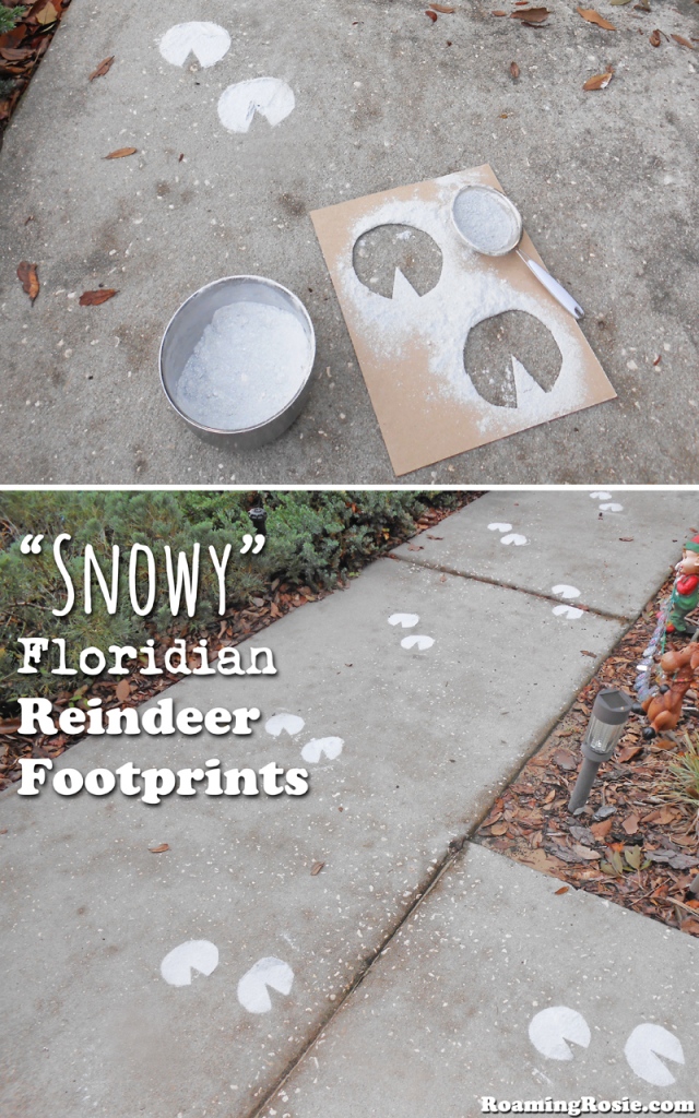 How to Make Snowy Floridian Reindeer Footprints from RoamingRosie.com