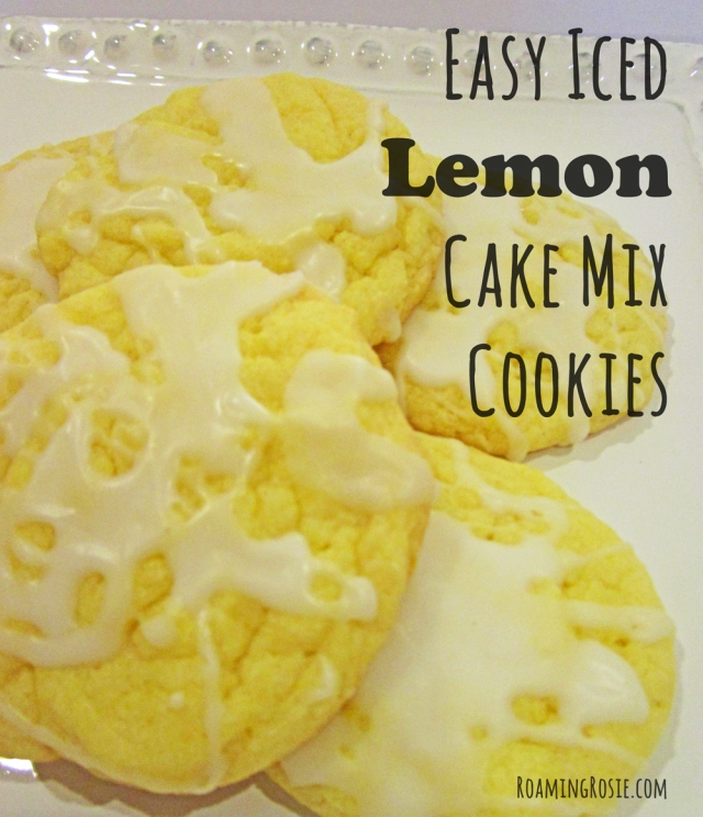 Easy Iced Lemon Cake Mix Cookies 